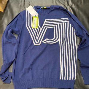 New Versace Jeans VJ Logo Print Pullover Sz Medium